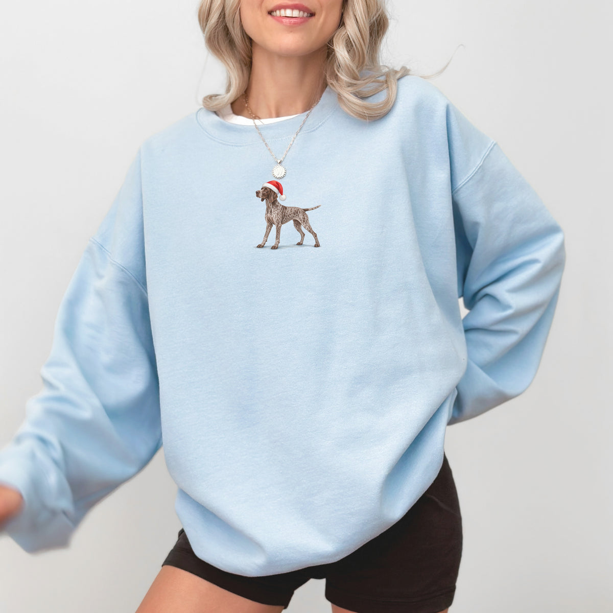 German shorthaired pointer liver roan  Christmas Sweatshirt