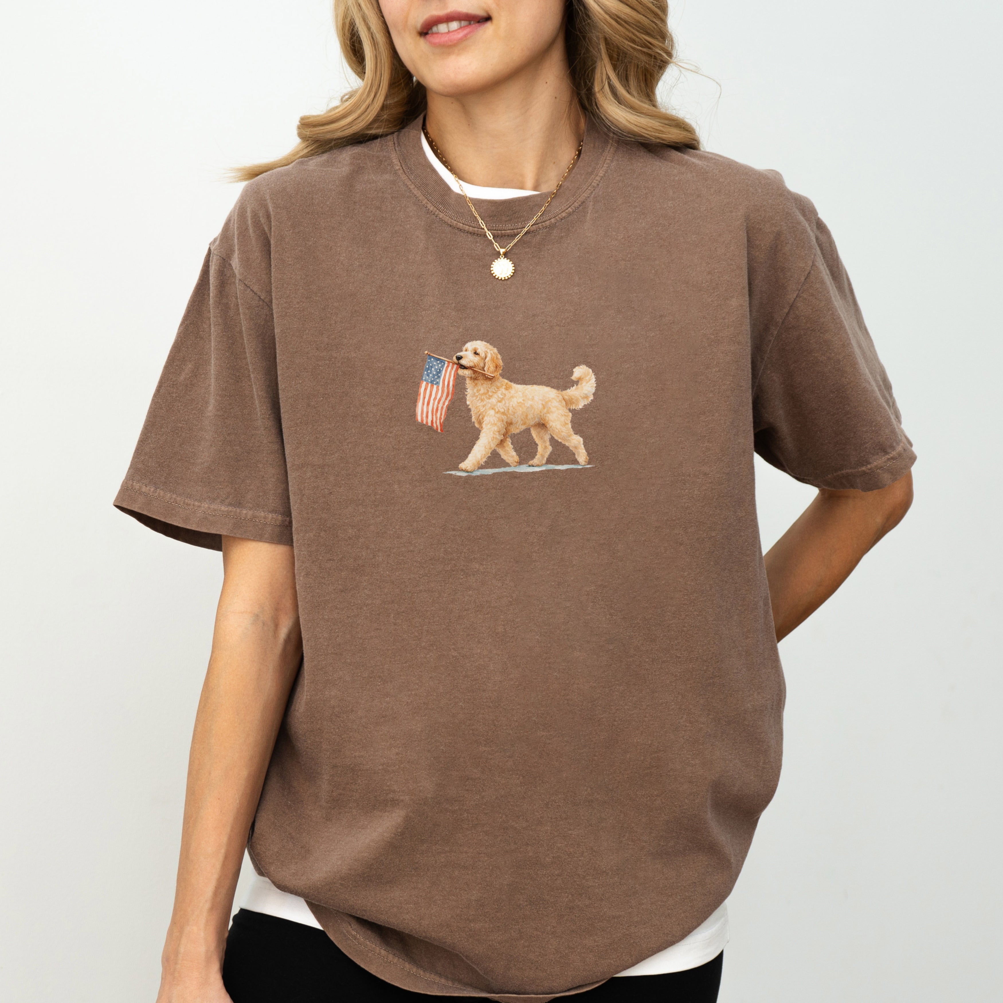 GoldenDoodle Apricot  USA T-shirt