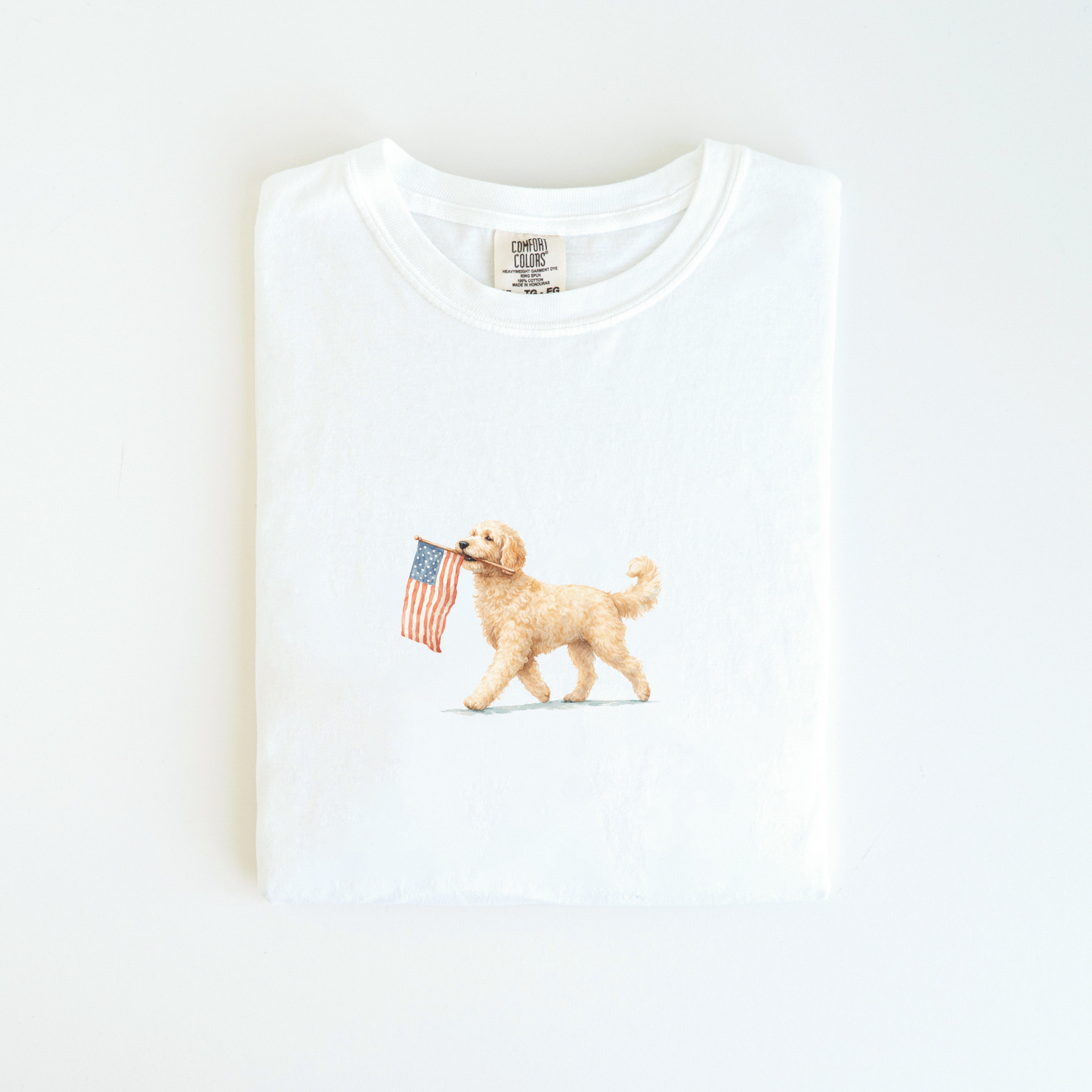 GoldenDoodle Apricot  USA T-shirt