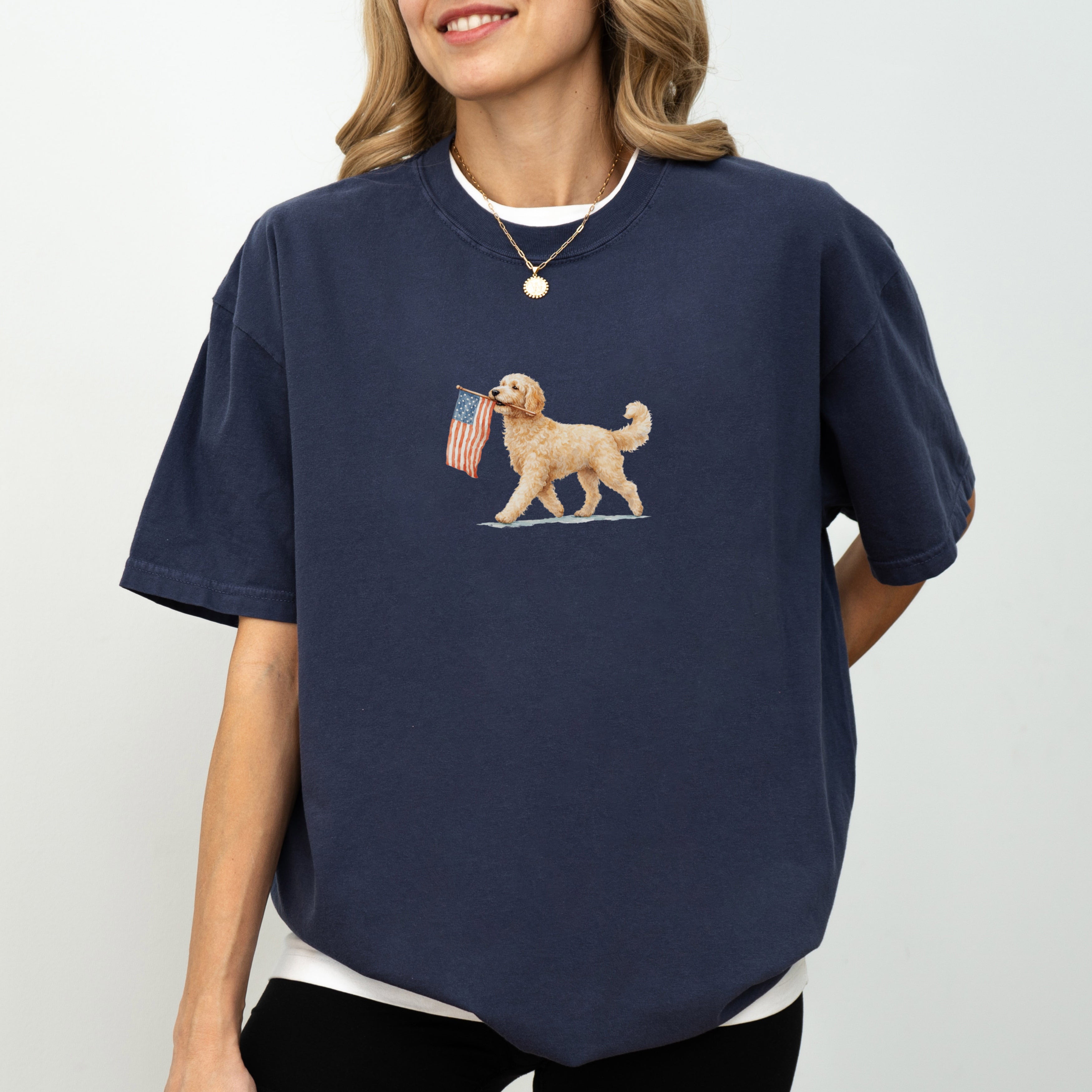 GoldenDoodle Apricot  USA T-shirt
