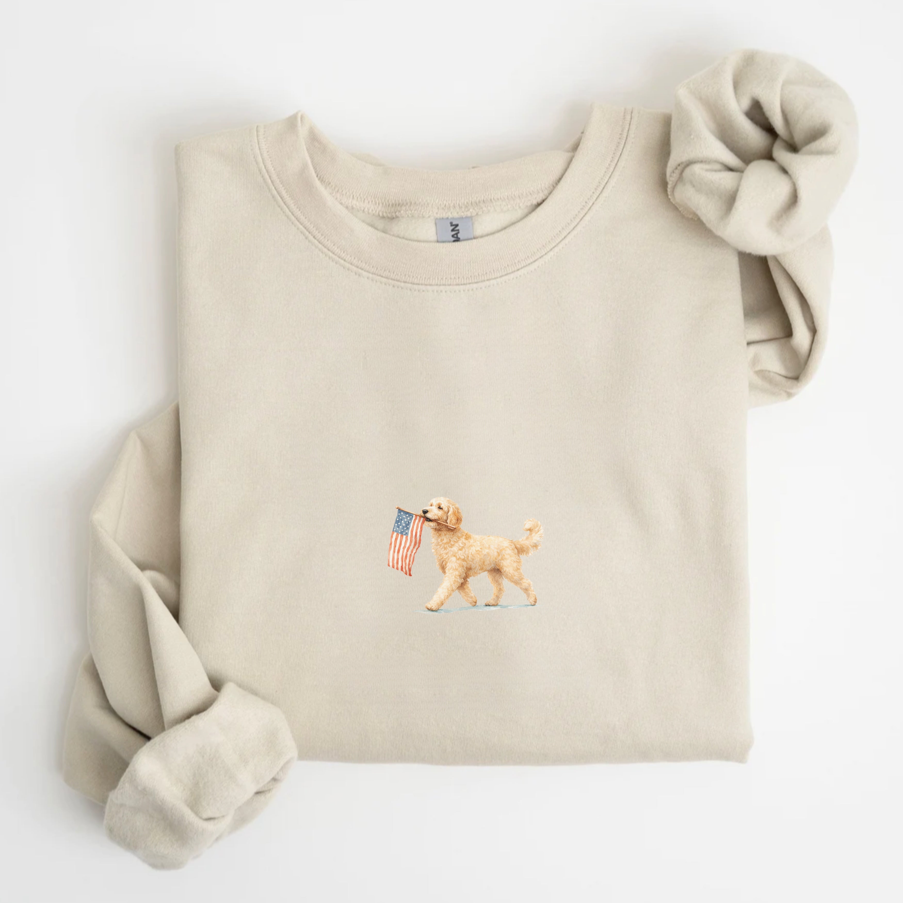 GoldenDoodle US Flag Sweatshirt