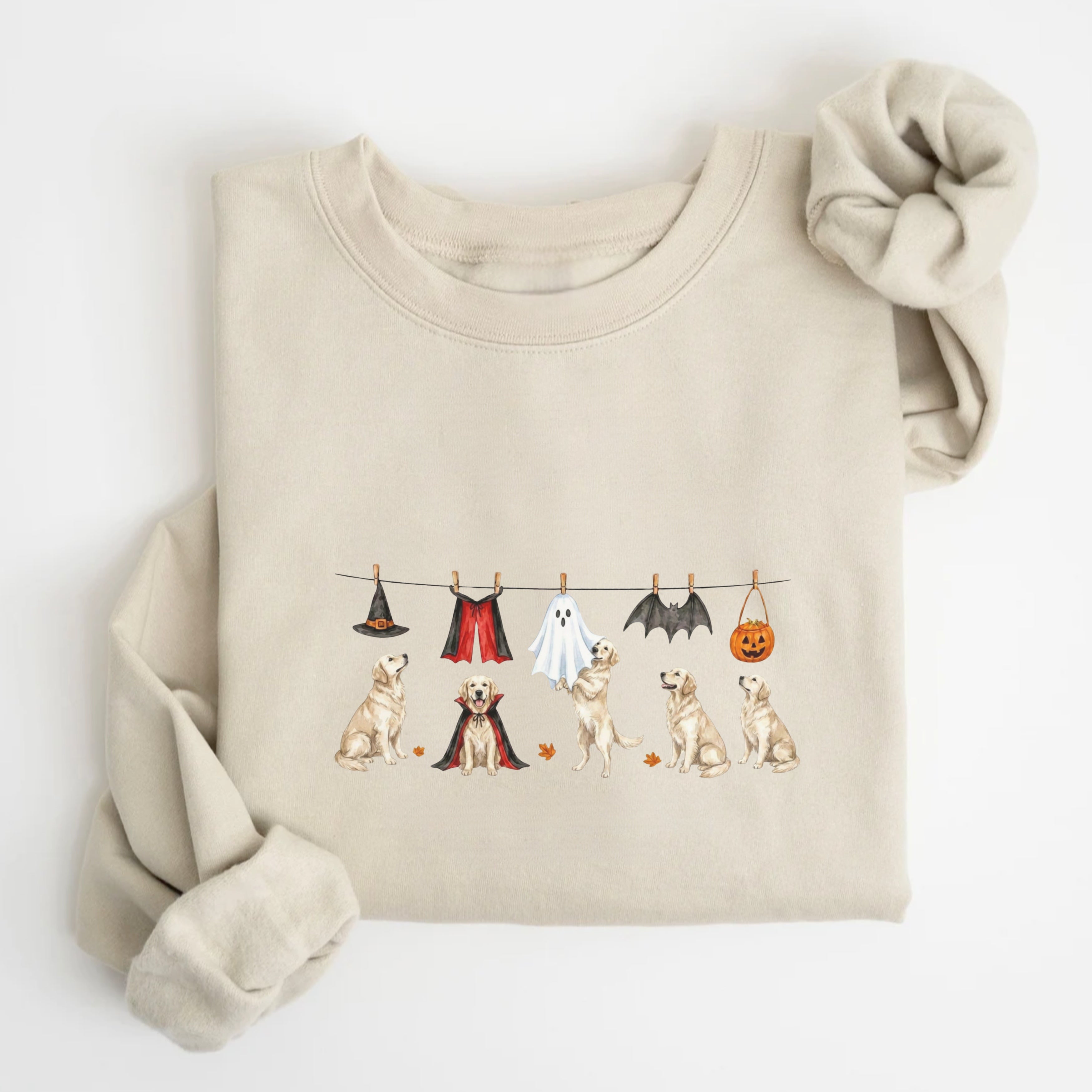 Golden Retriever Cream Halloween Sweatshirt