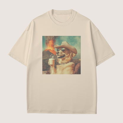 Golden Retriever Dog Volcano Shirt