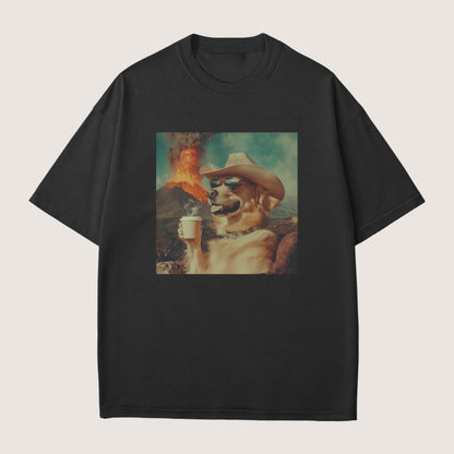 Golden Retriever Dog Volcano Shirt
