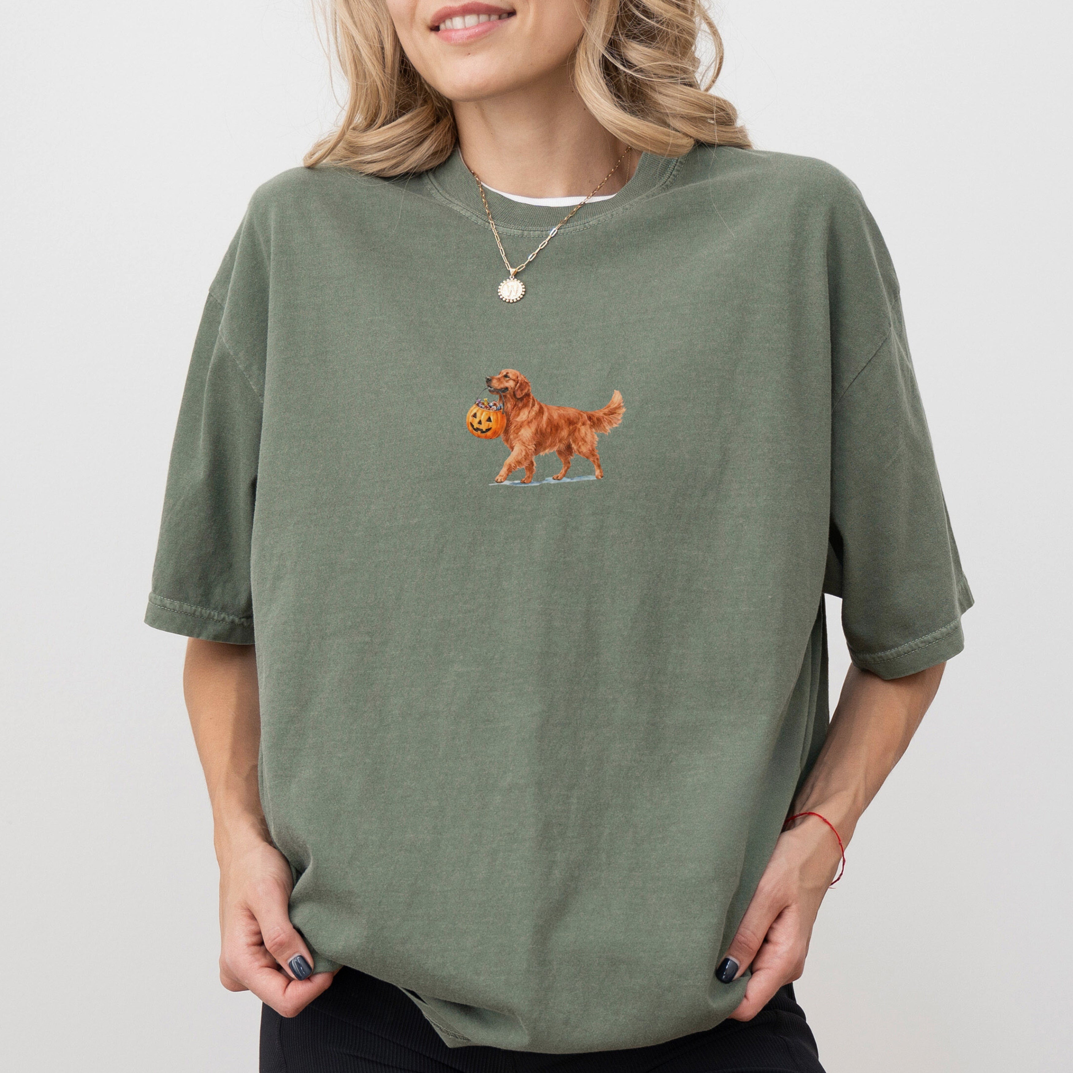 Golden Retriever Red Halloween T-shirt