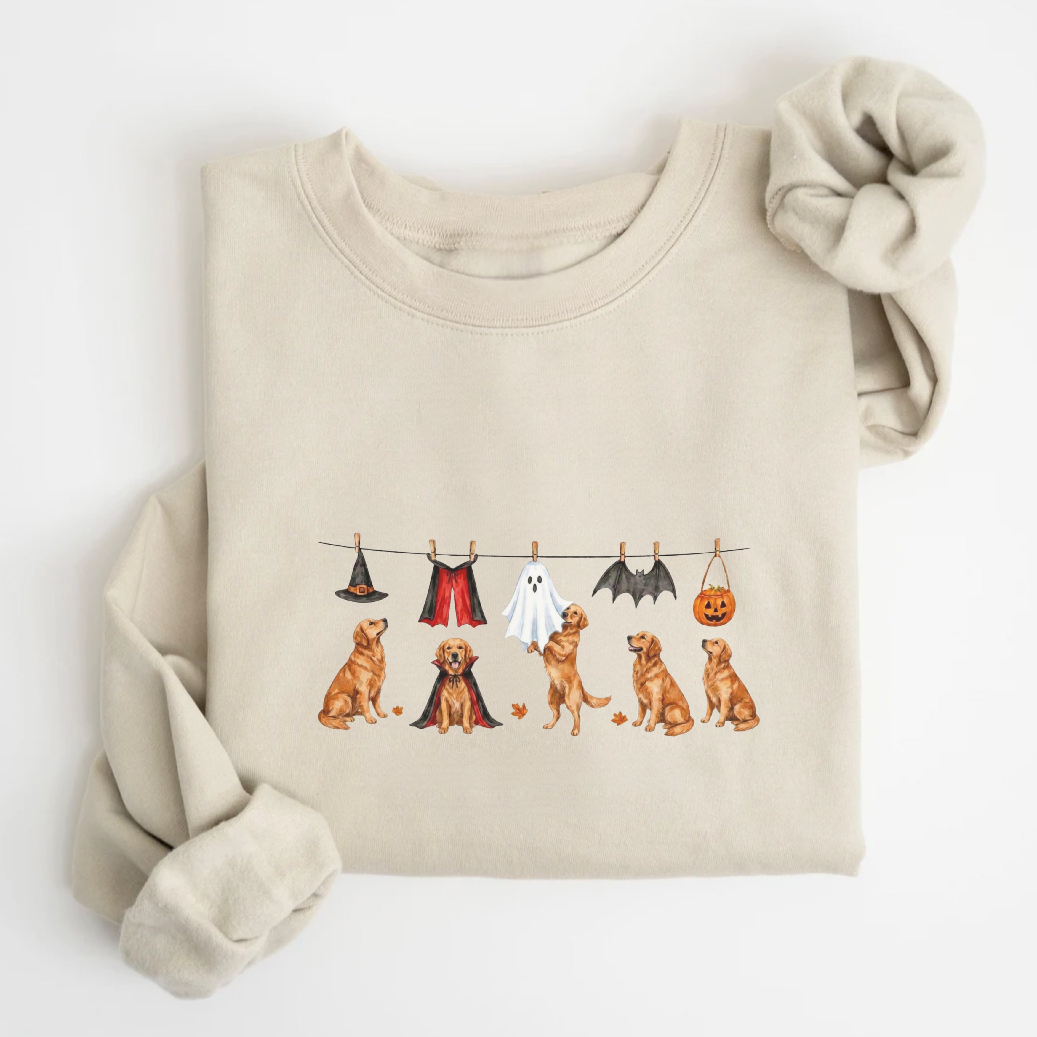 Golden Retriever Red Halloween Sweatshirt