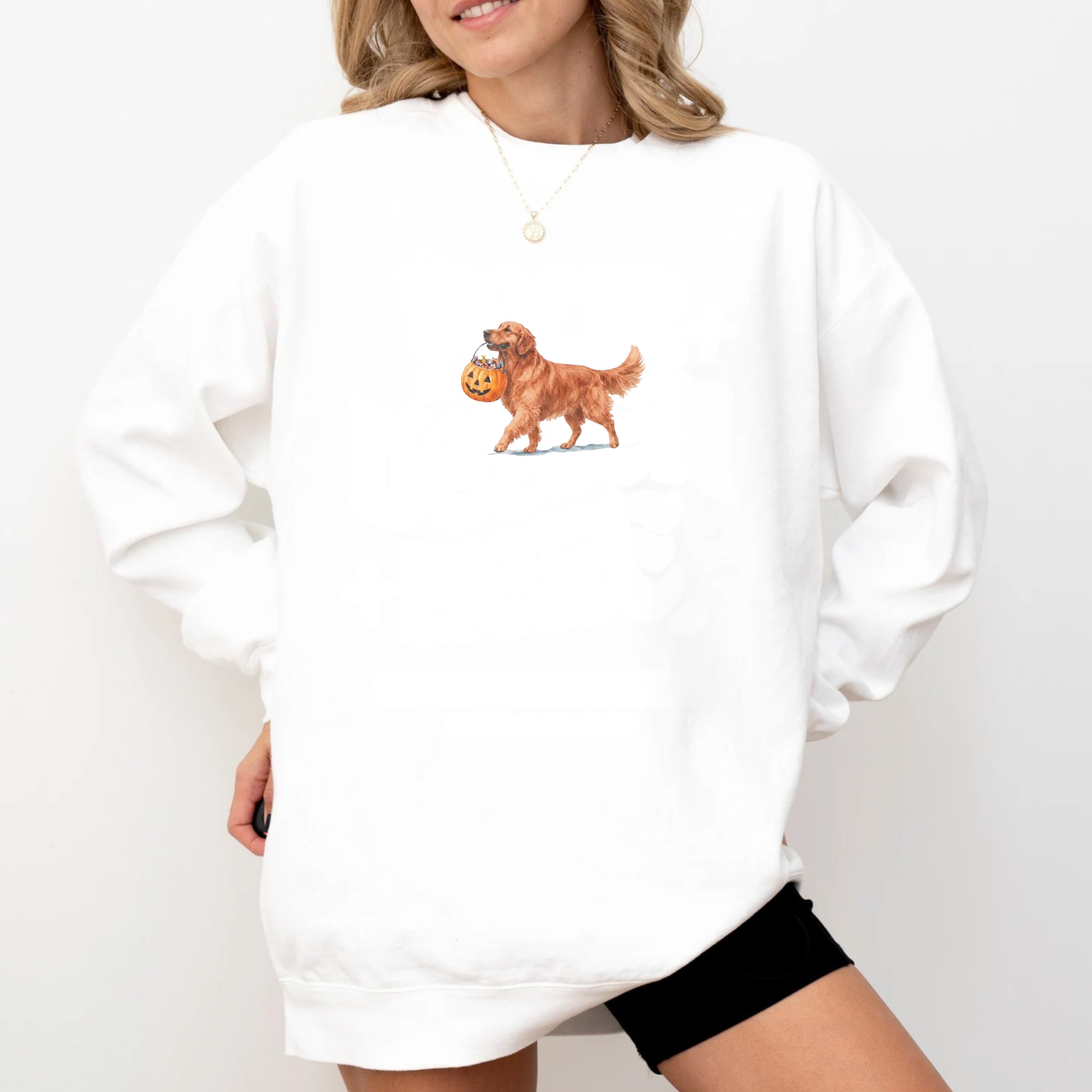 Golden Retriever Red Halloween Sweatshirt