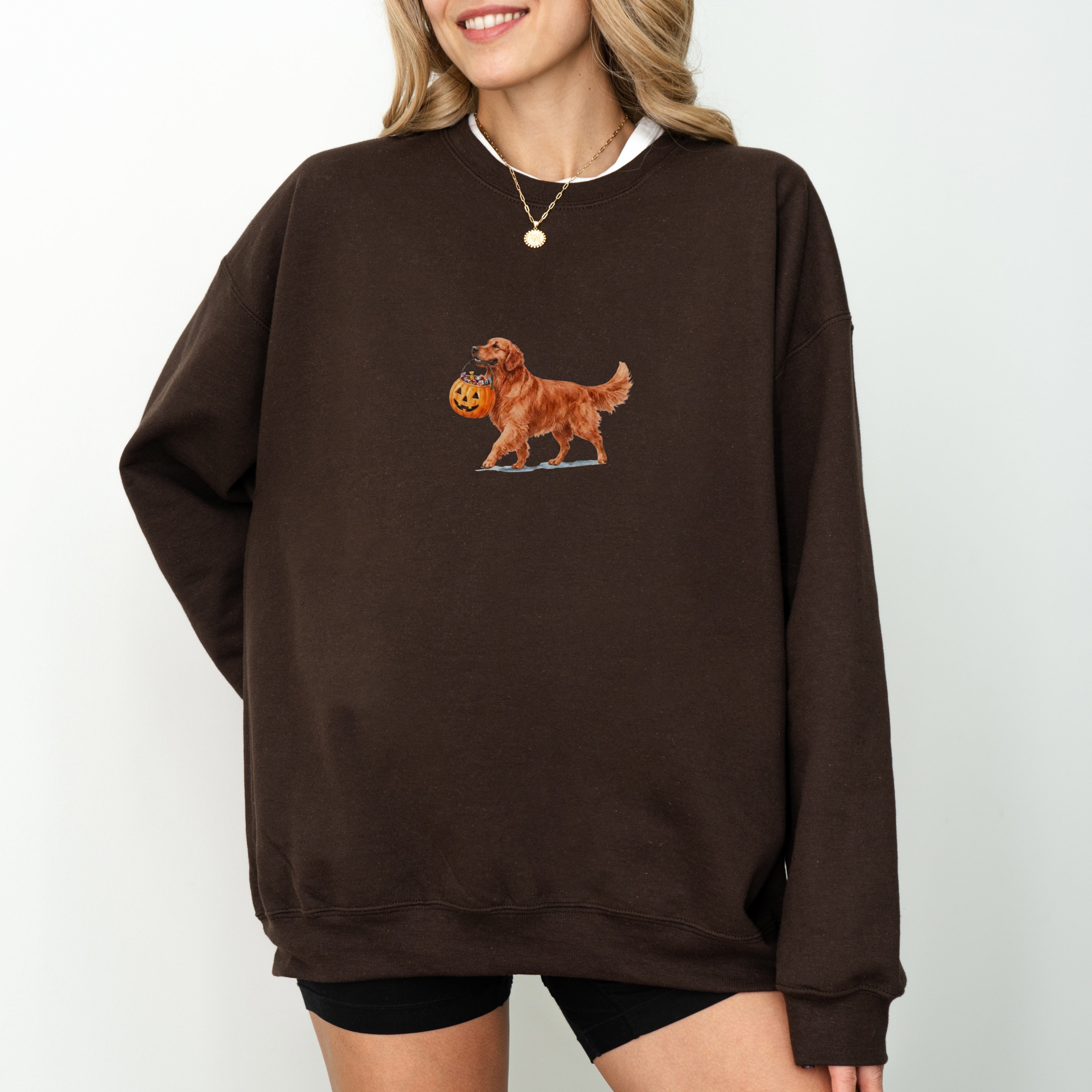 Golden Retriever Red Halloween Sweatshirt