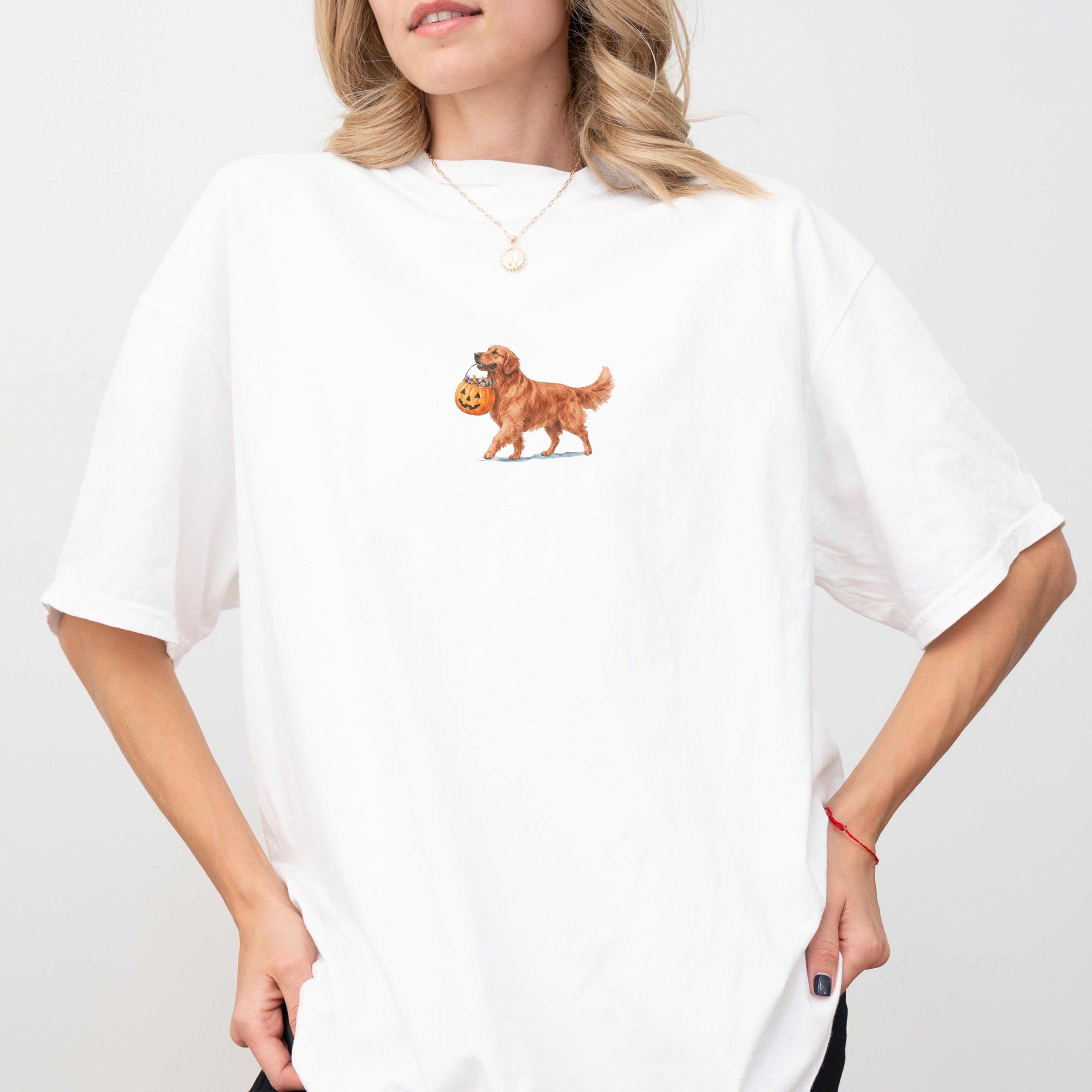 Golden Retriever Red Halloween T-shirt