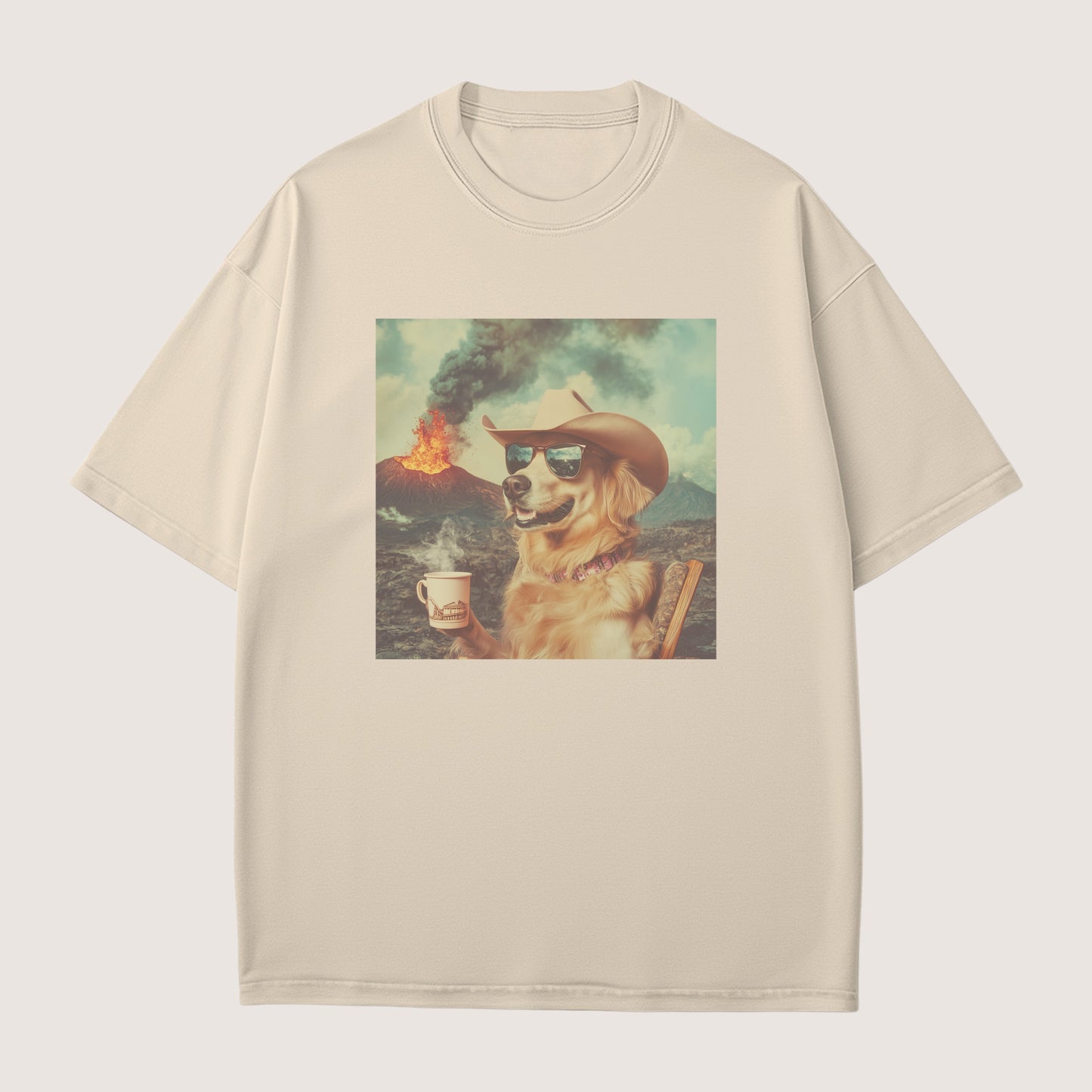 Golden retriever 1 Dog Volcano Shirt