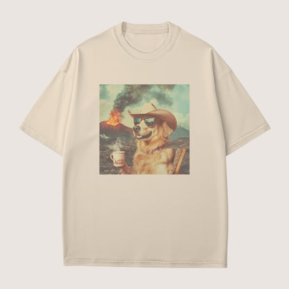 Golden retriever 1 Dog Volcano Shirt