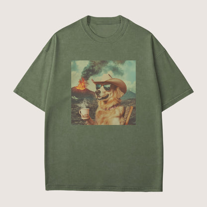 Golden retriever 1 Dog Volcano Shirt