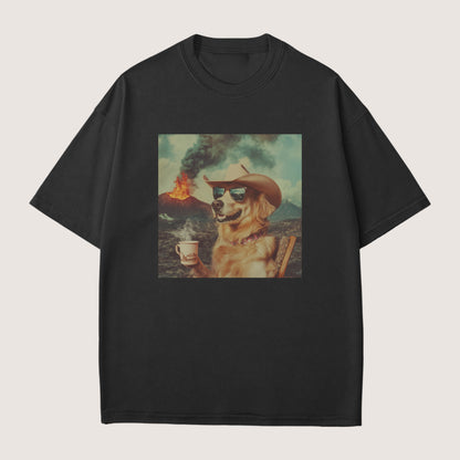 Golden retriever 1 Dog Volcano Shirt