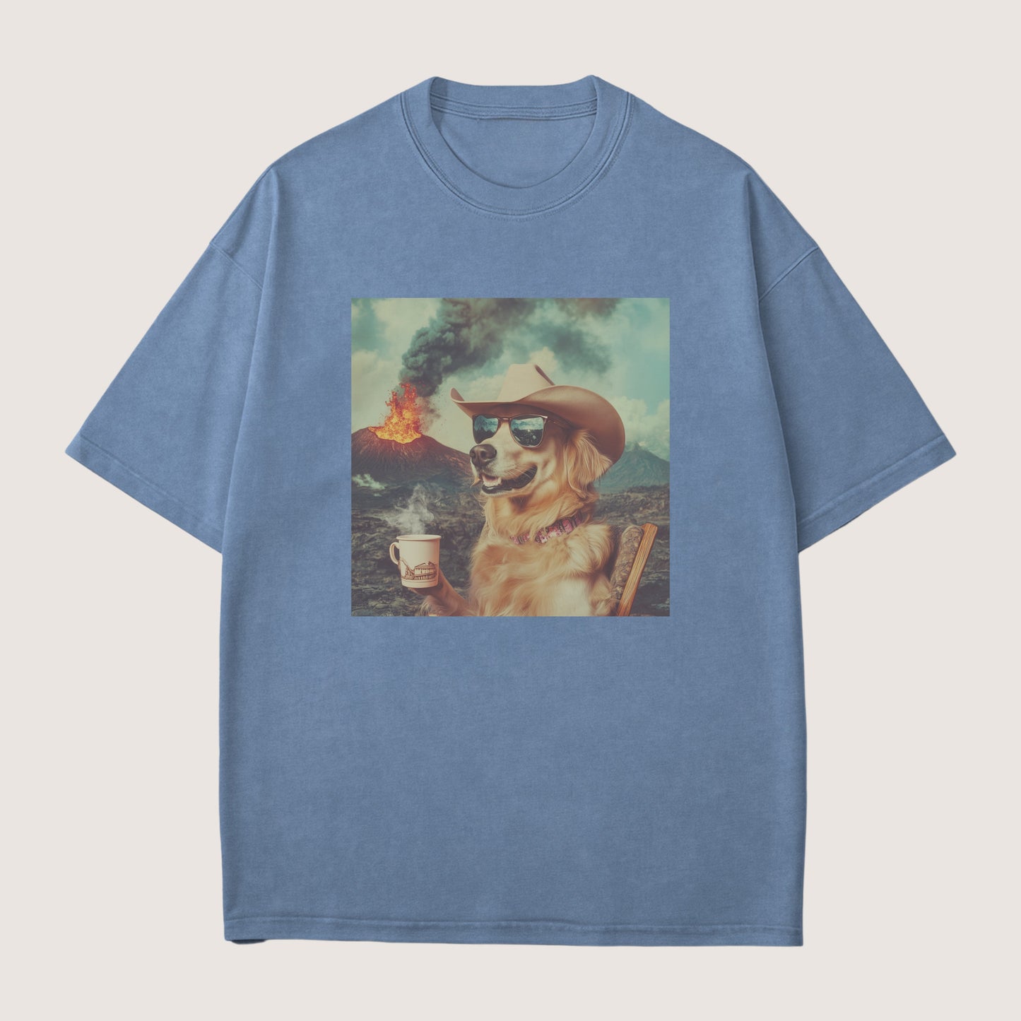 Golden retriever 1 Dog Volcano Shirt