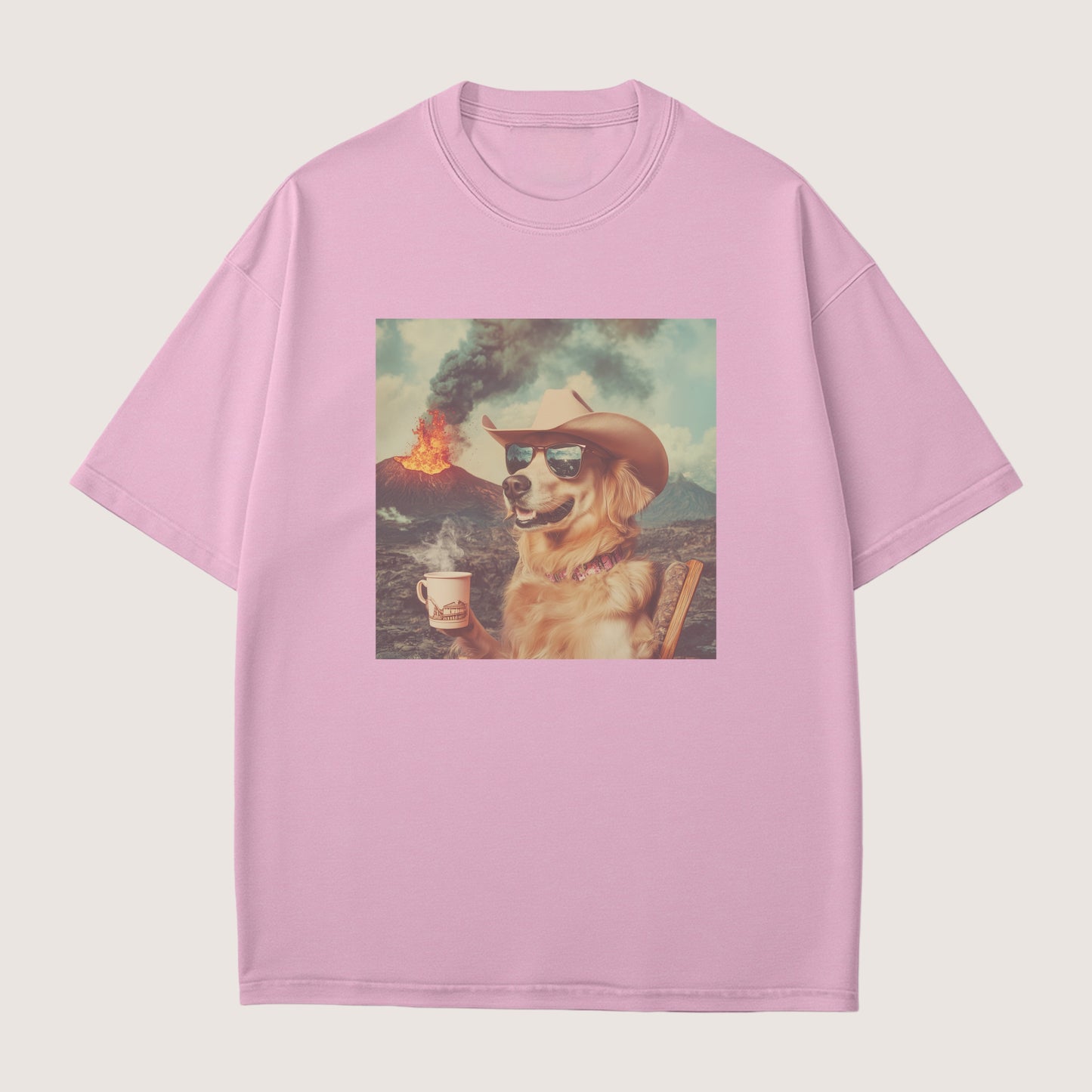Golden retriever 1 Dog Volcano Shirt