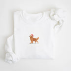 Golden retriever dark golden Christmas Sweatshirt