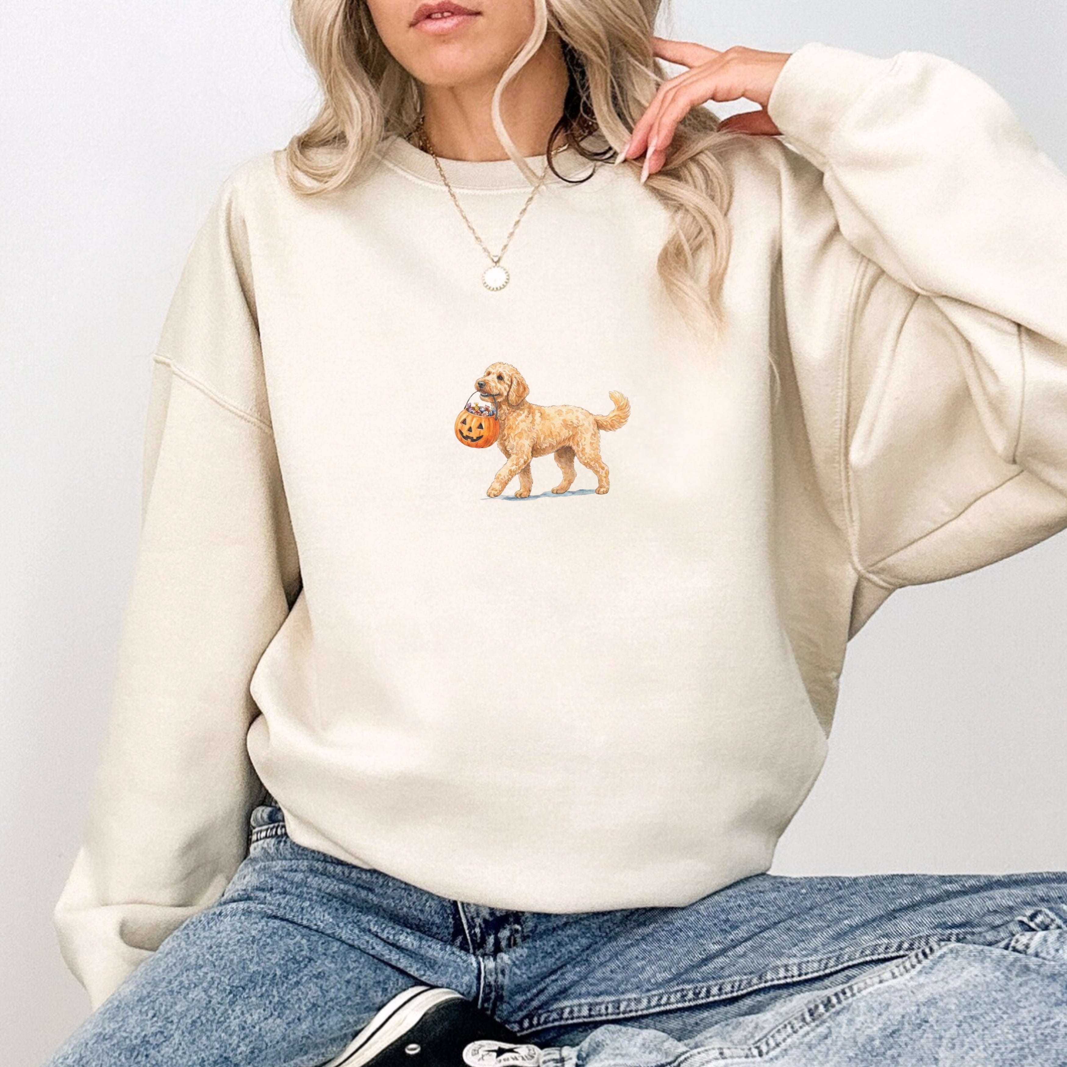 Goldendoodle Apricot Halloween Sweatshirt