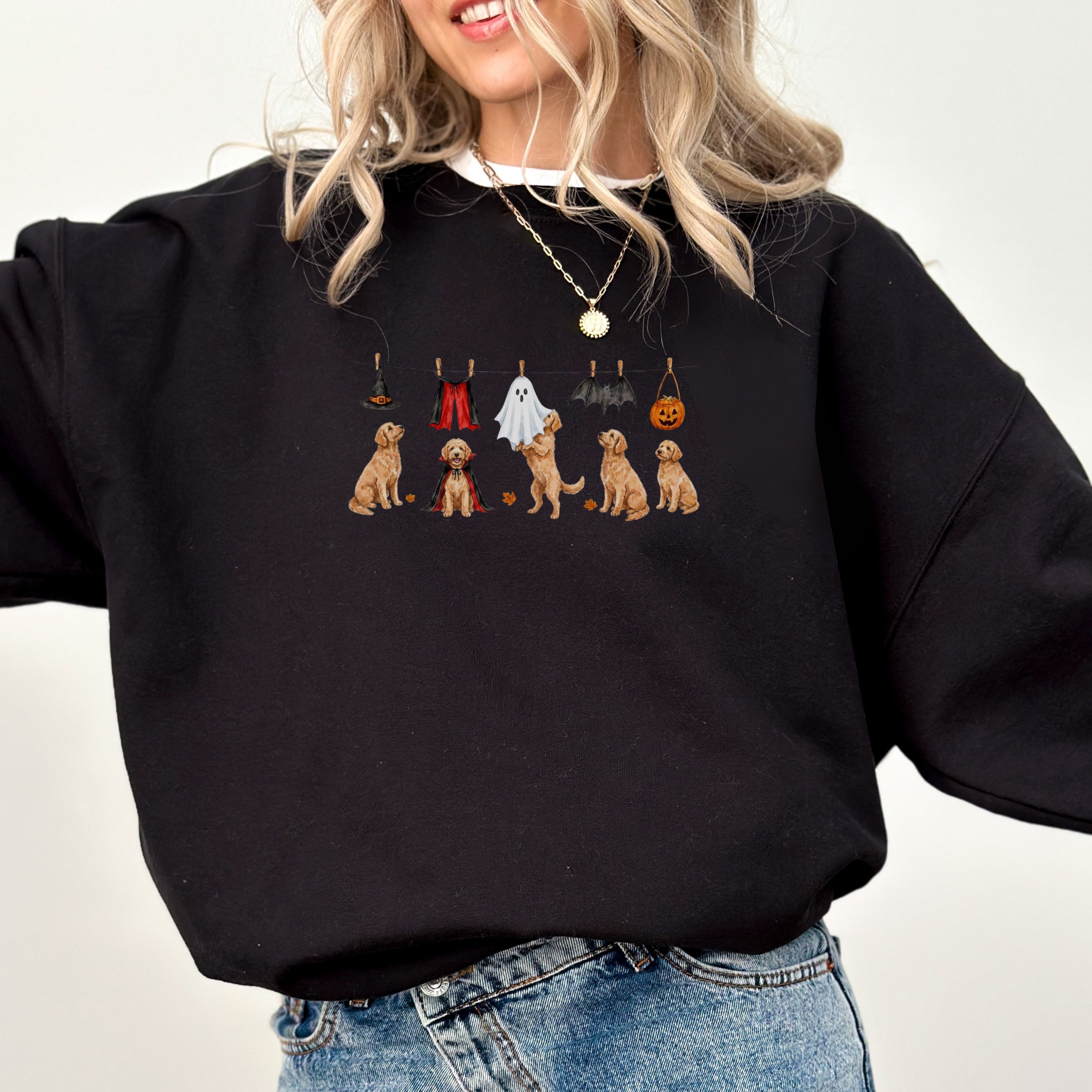 Goldendoodle Apricot Halloween Sweatshirt