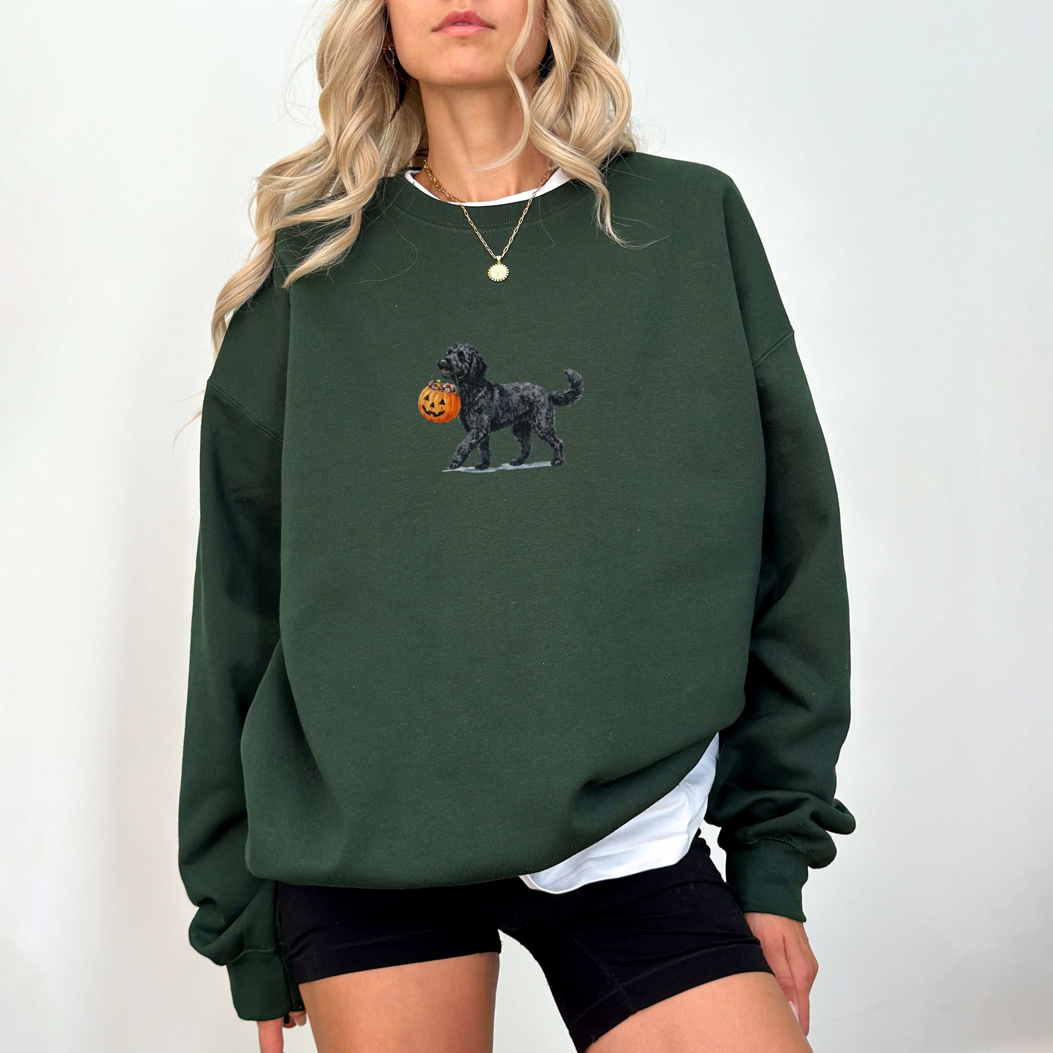 Goldendoodle Black Halloween Sweatshirt