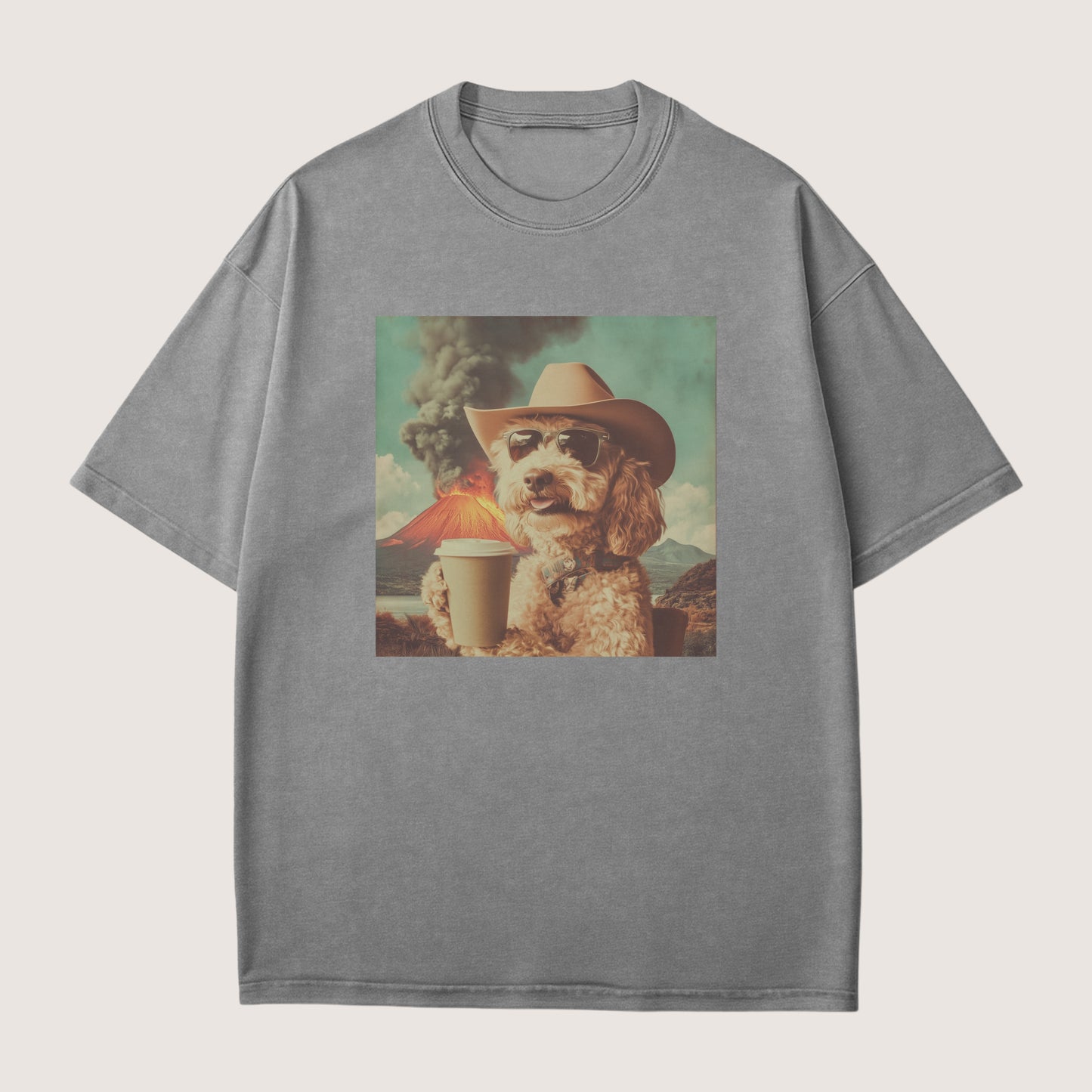 Goldendoodle Dog Volcano Shirt