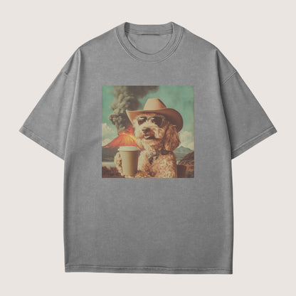 Goldendoodle Dog Volcano Shirt