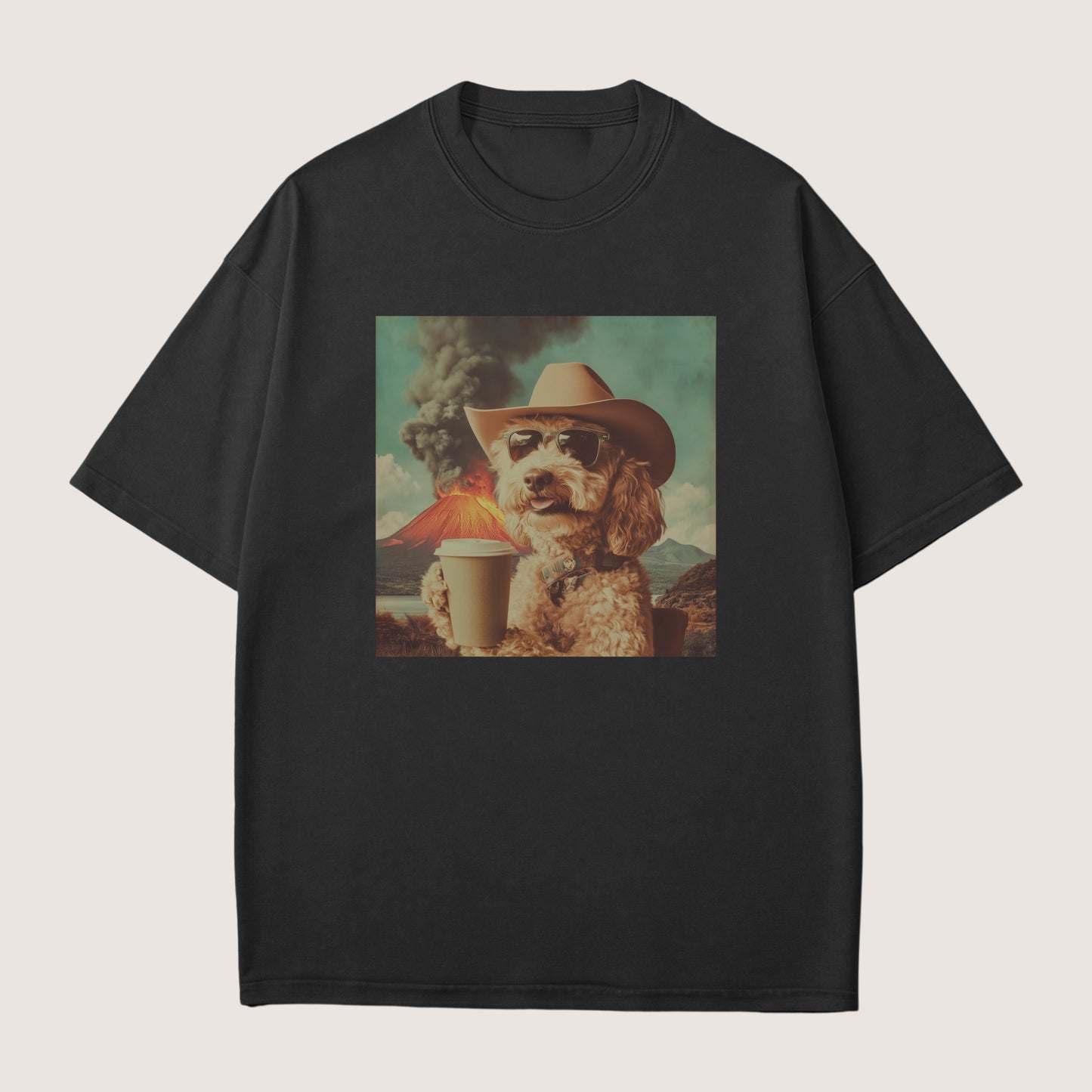 Goldendoodle Dog Volcano Shirt