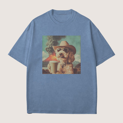Goldendoodle Dog Volcano Shirt