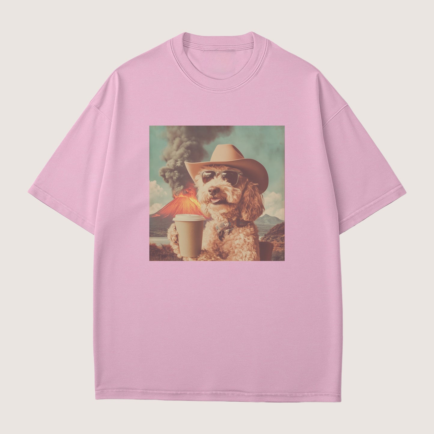 Goldendoodle Dog Volcano Shirt