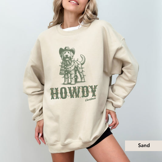 Goldendoodle Howdy Christmas Sweatshirt