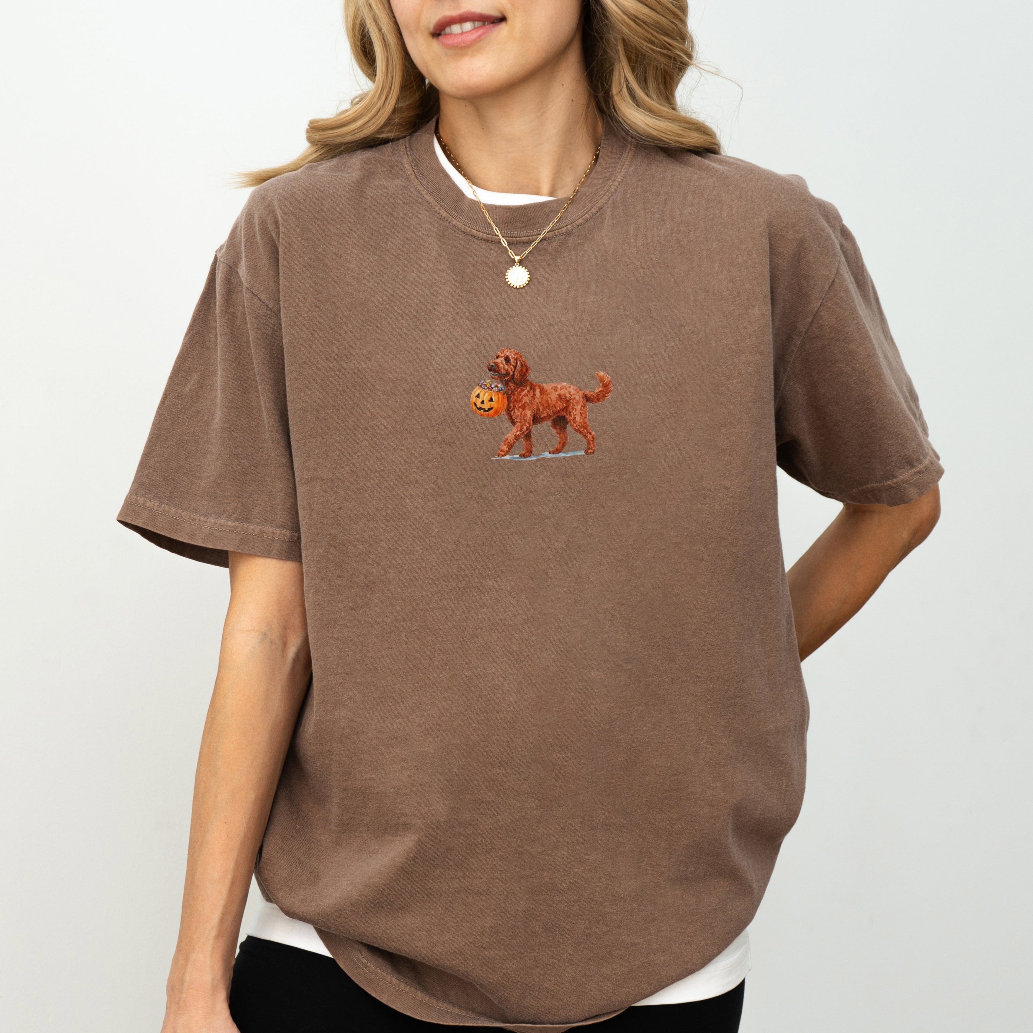Goldendoodle Red Halloween T-shirt