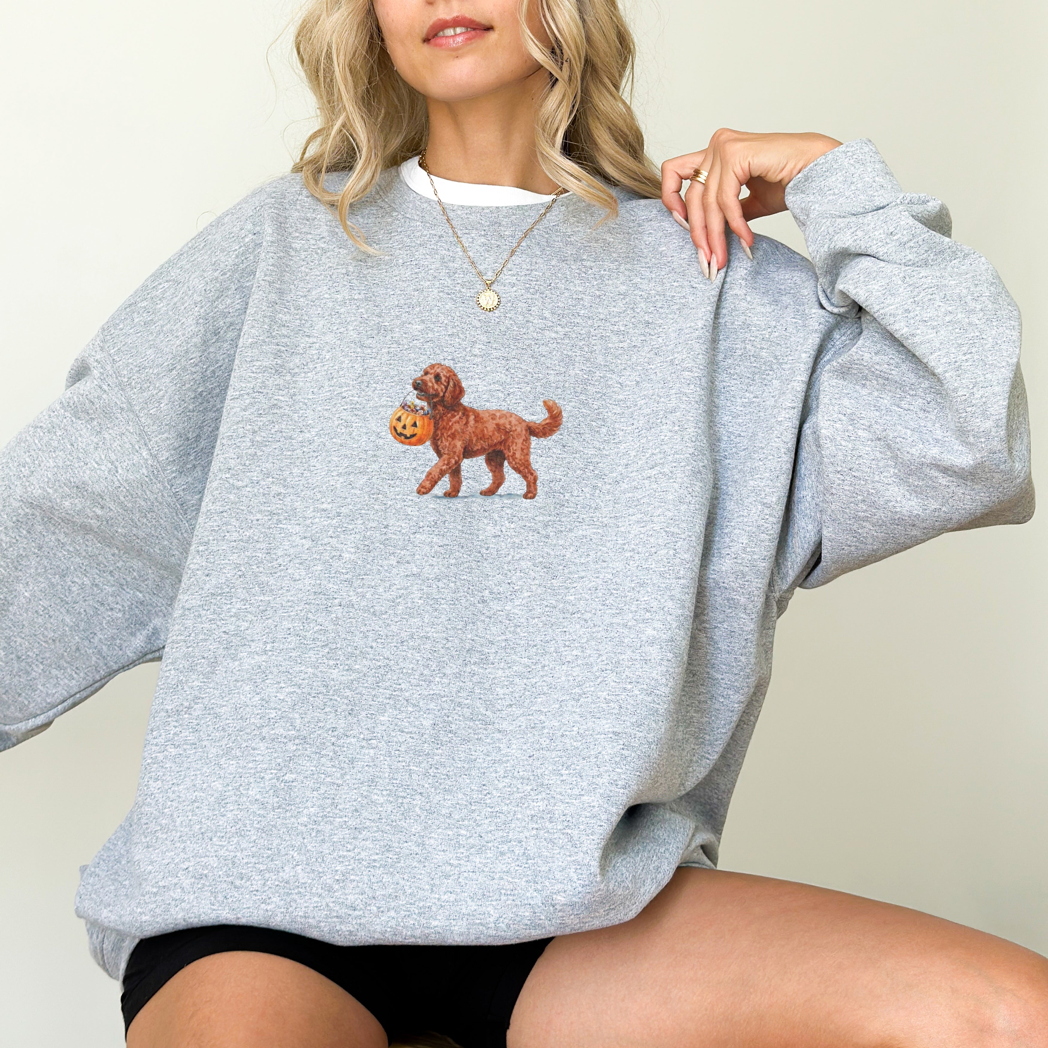 Goldendoodle Red Halloween Sweatshirt