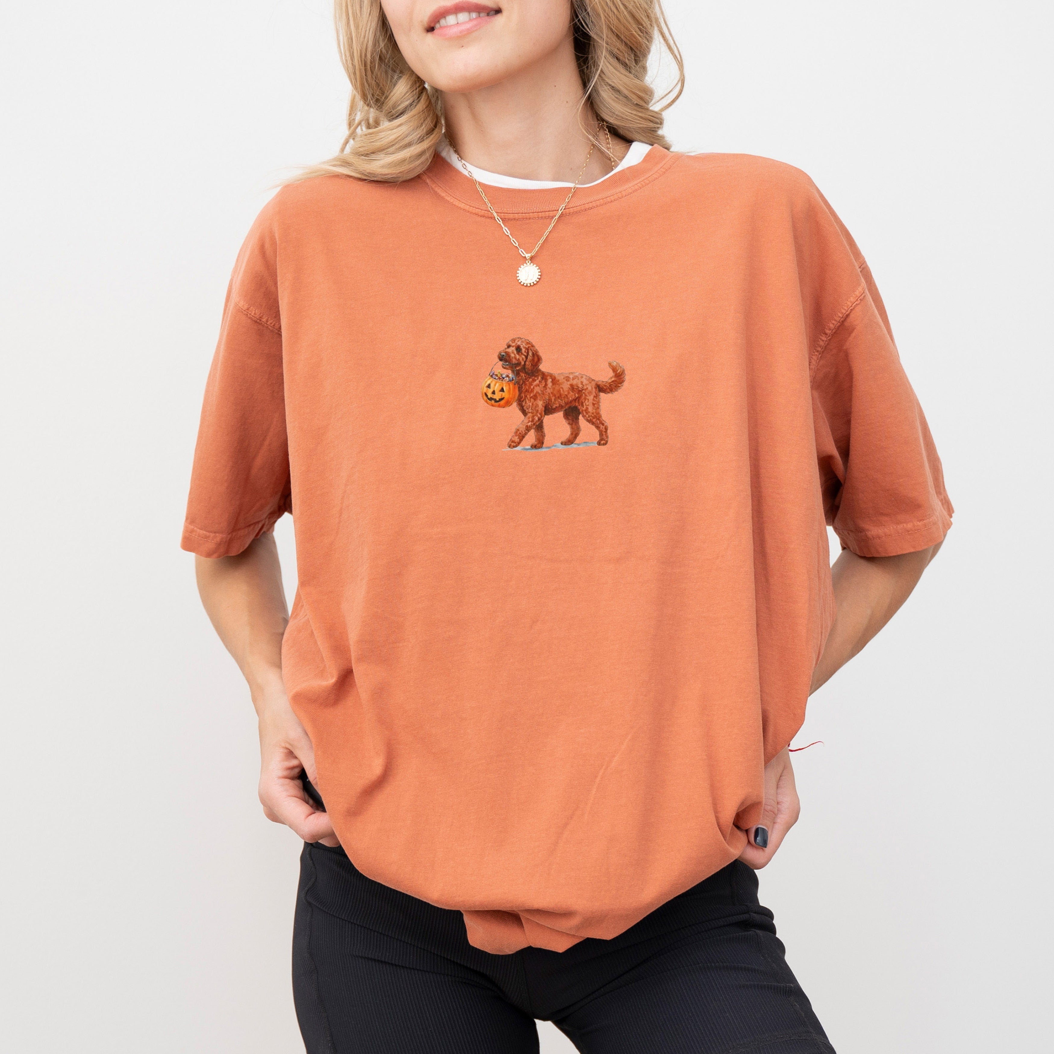 Goldendoodle Red Halloween T-shirt