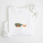 Goldendoodle apricot Christmas Tree sweatshirt