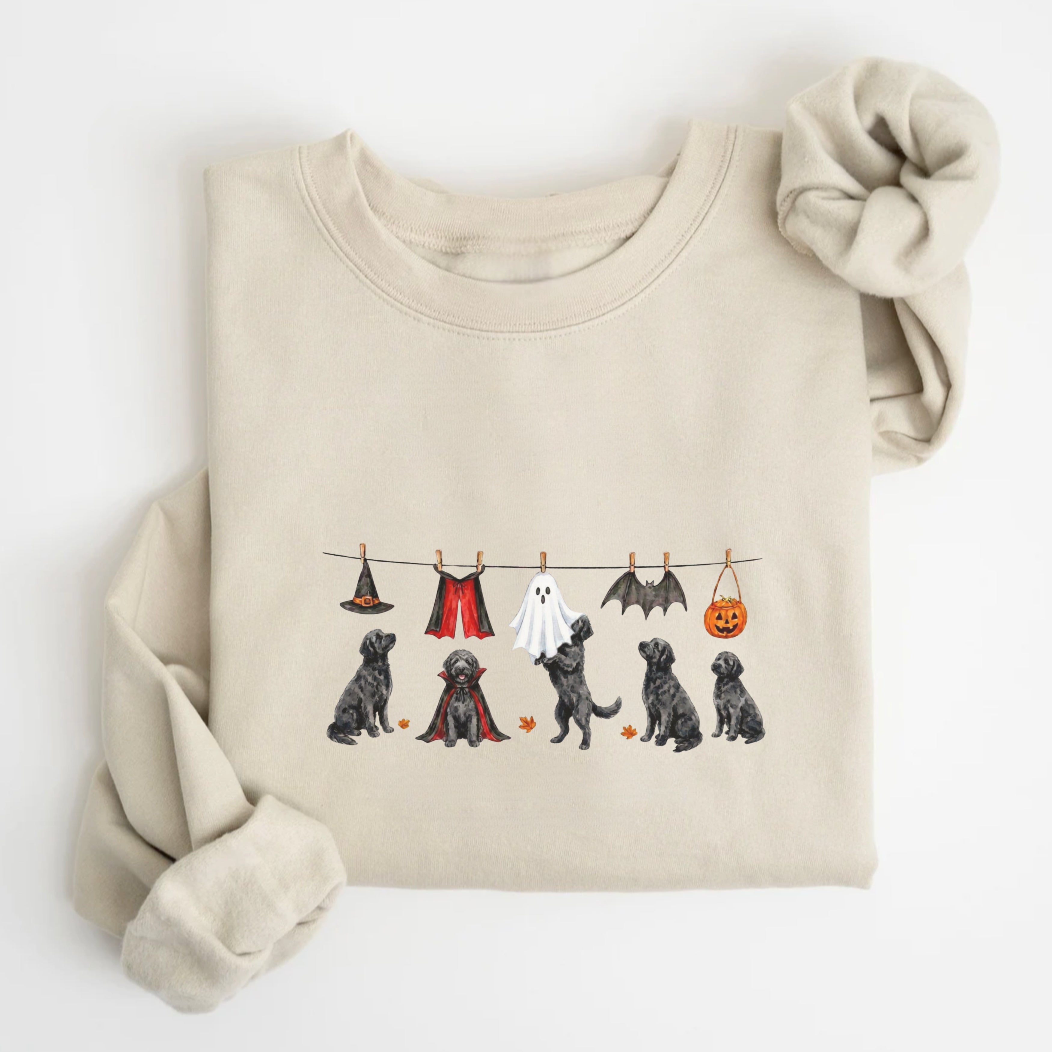 Goldendoodle black Halloween Sweatshirt