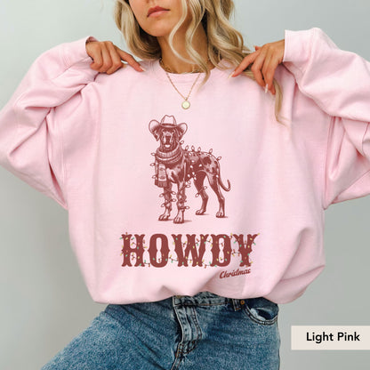 Great Dane Howdy Christmas Sweatshirt