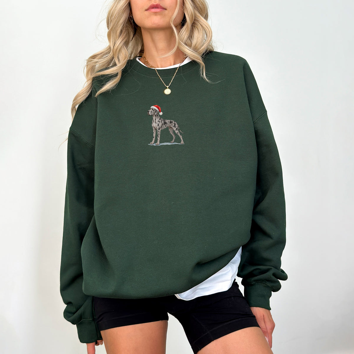 Great dane merle  Christmas Sweatshirt