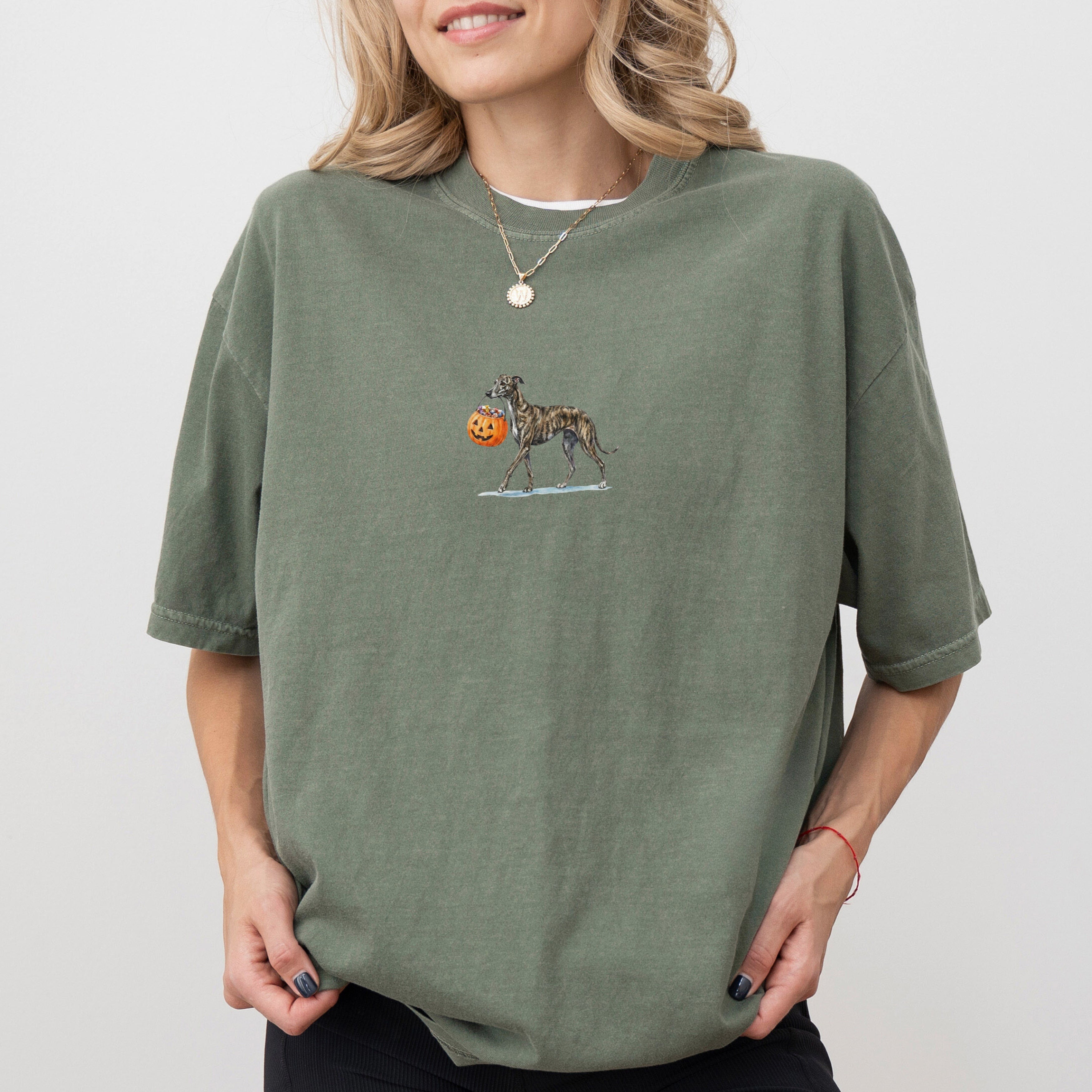 Greyhound Brindle Halloween T-shirt