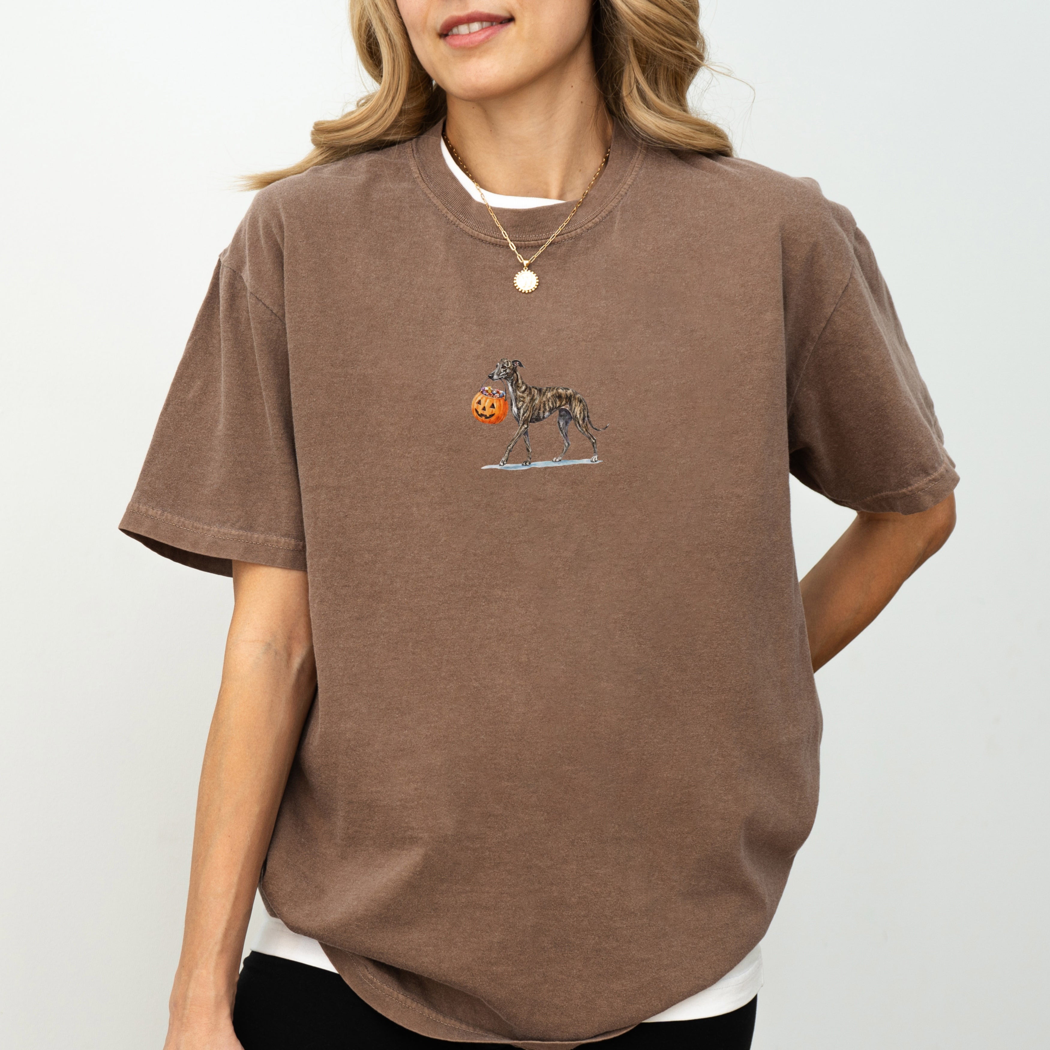 Greyhound Brindle Halloween T-shirt