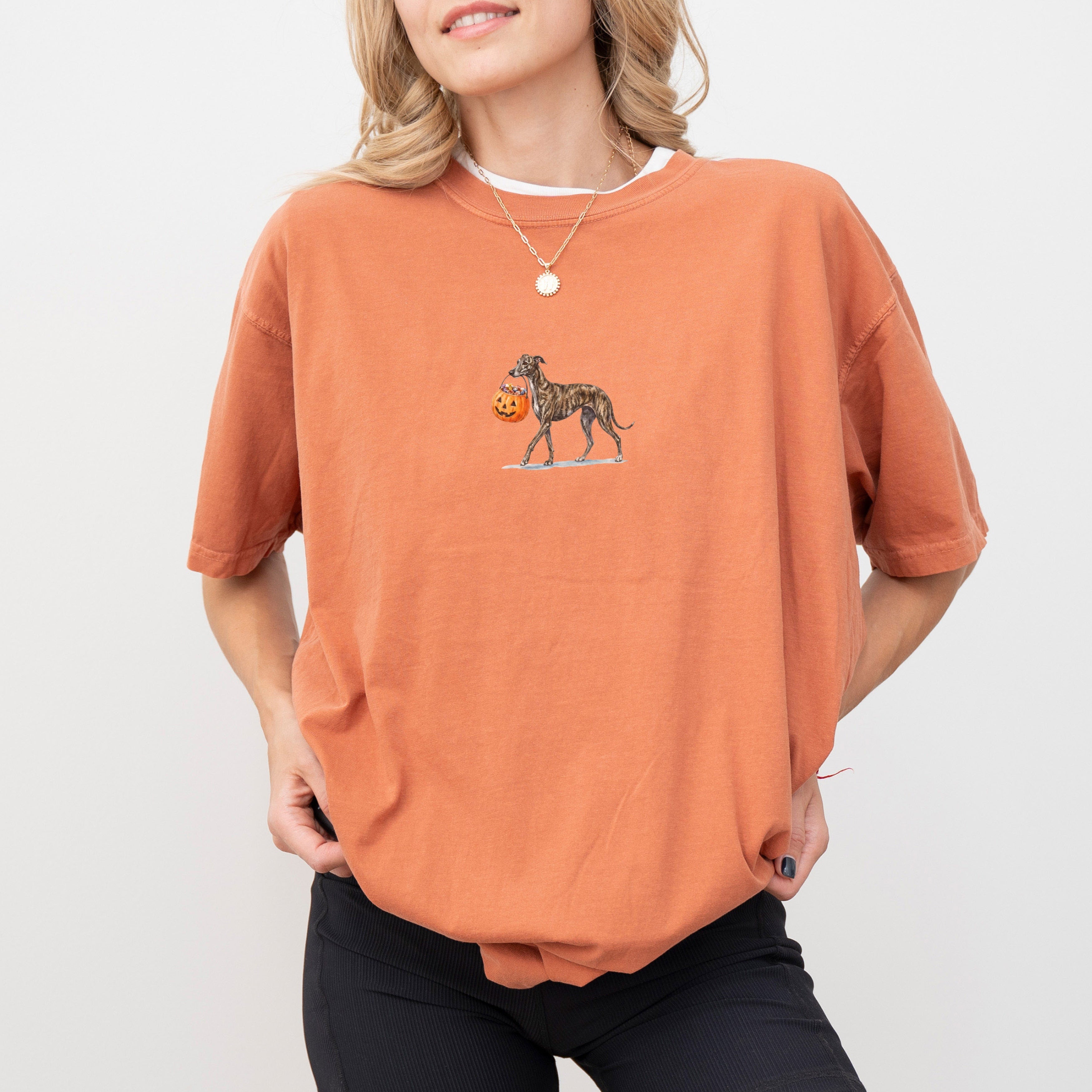 Greyhound Brindle Halloween T-shirt