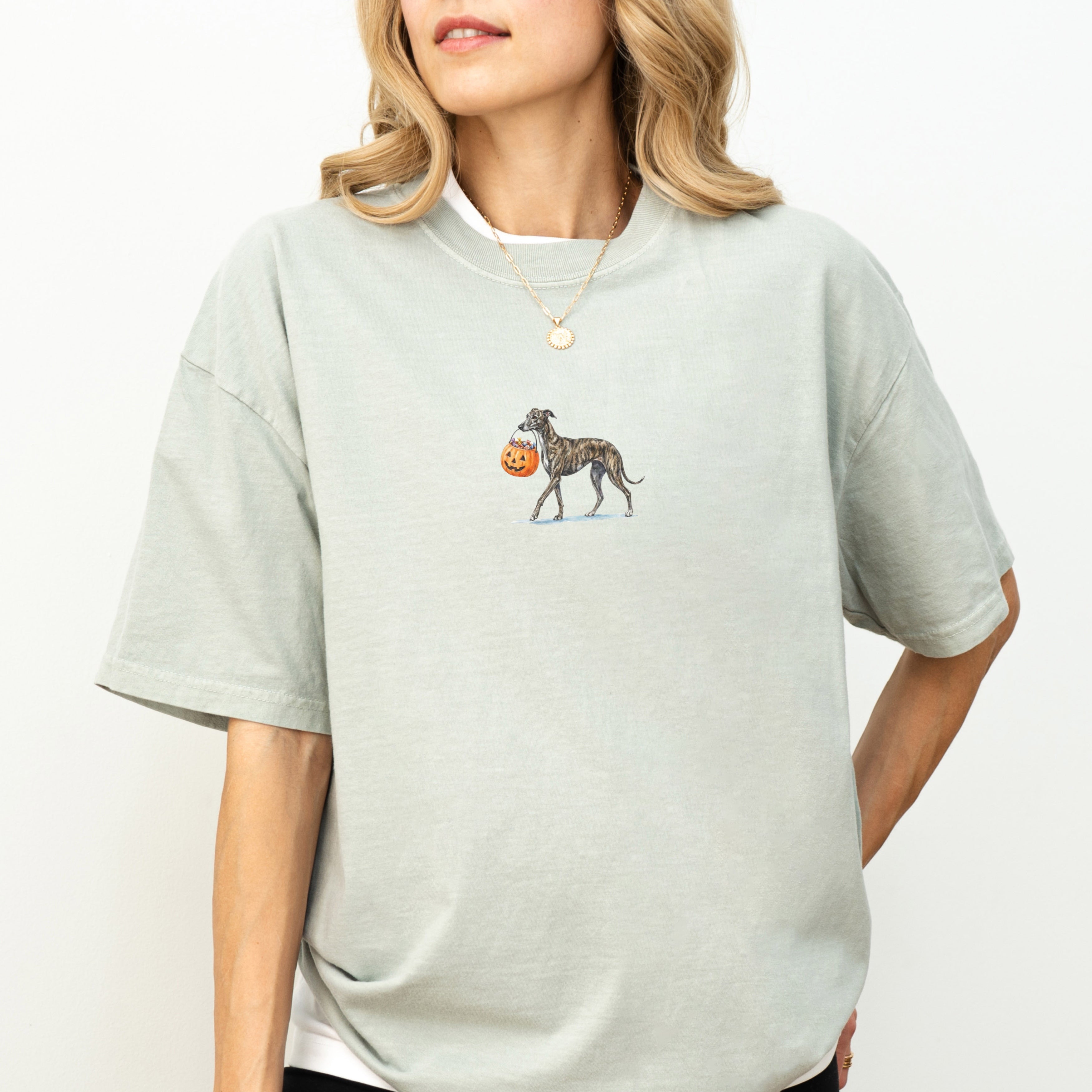 Greyhound Brindle Halloween T-shirt