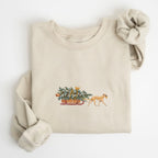 Greyhound fawn Christmas Tree sweatshirt