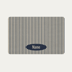 Custom Blue Stripe Pet Feeding Mat