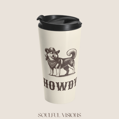 Howdy Husky Stainless Steel Travel Mug