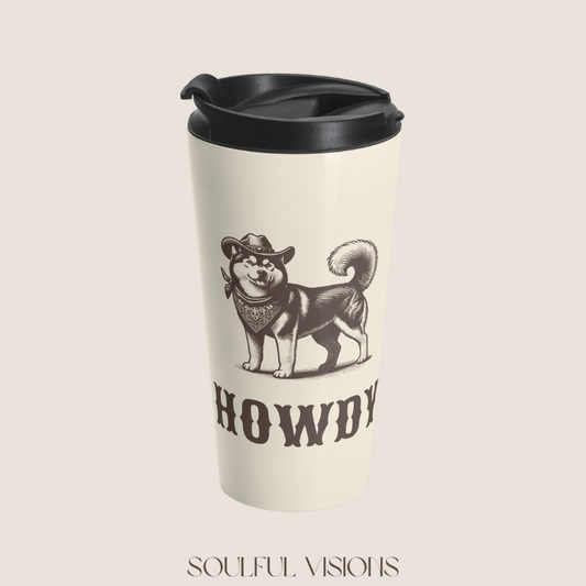 Howdy Husky Stainless Steel Travel Mug