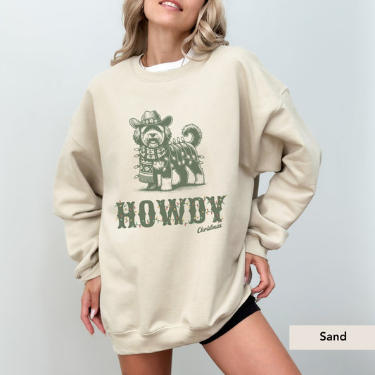 Havanese Howdy Christmas Sweatshirt