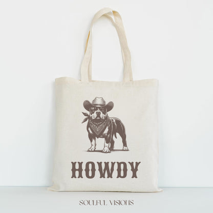 Howdy American Bully Tote Bag