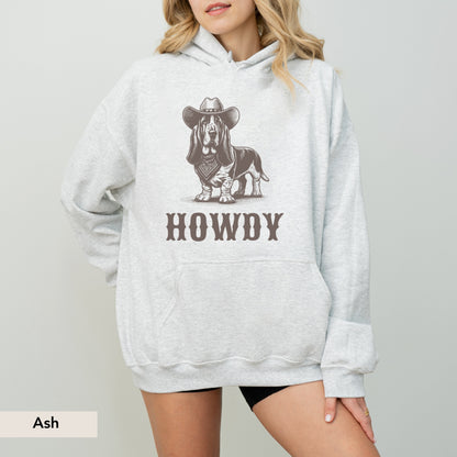 Howdy Basset Hound Hoodie
