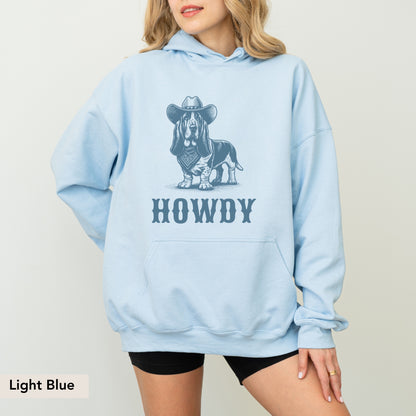 Howdy Basset Hound Hoodie