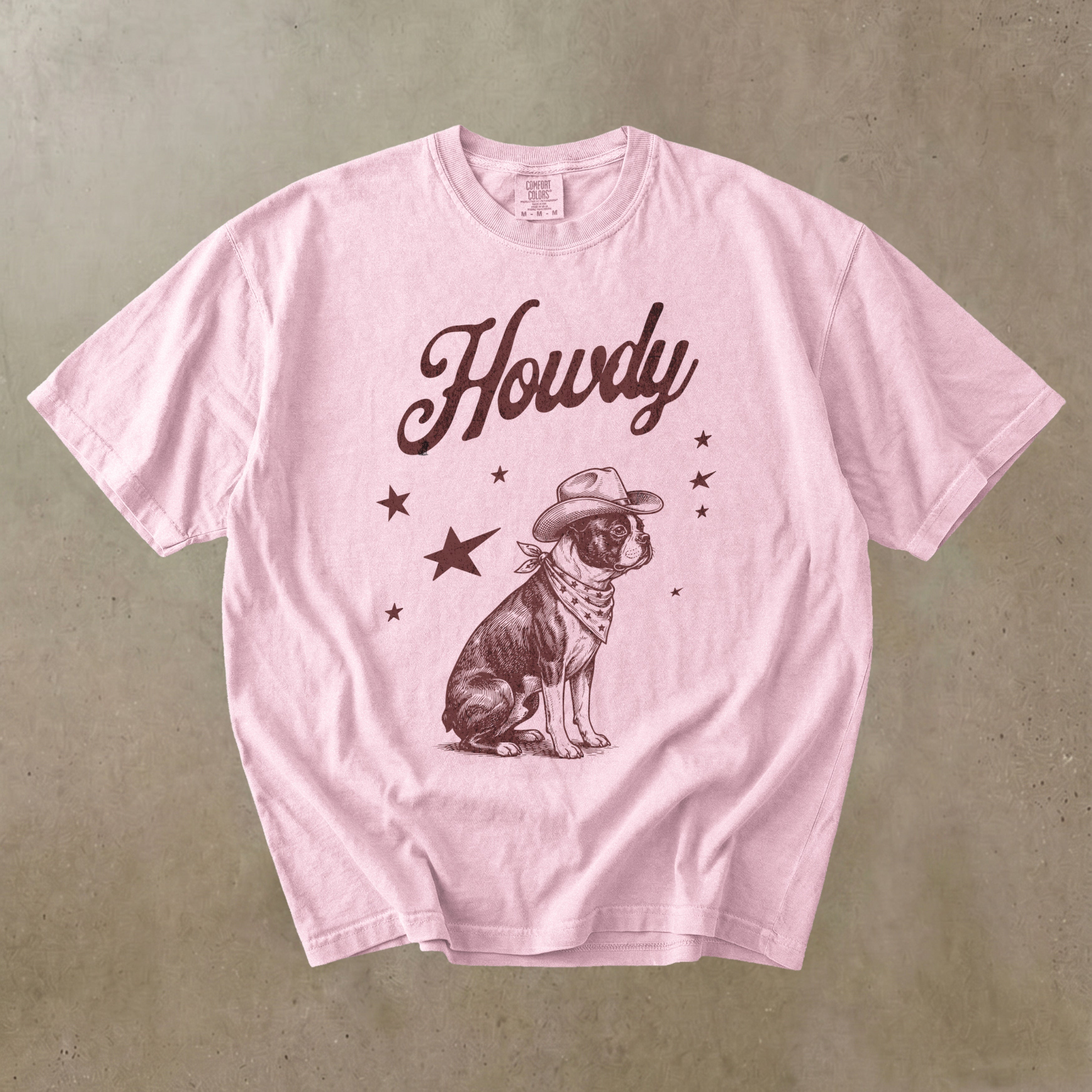 Howdy Boston Terrier  T-shirt