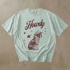 Howdy Boston Terrier  T-shirt